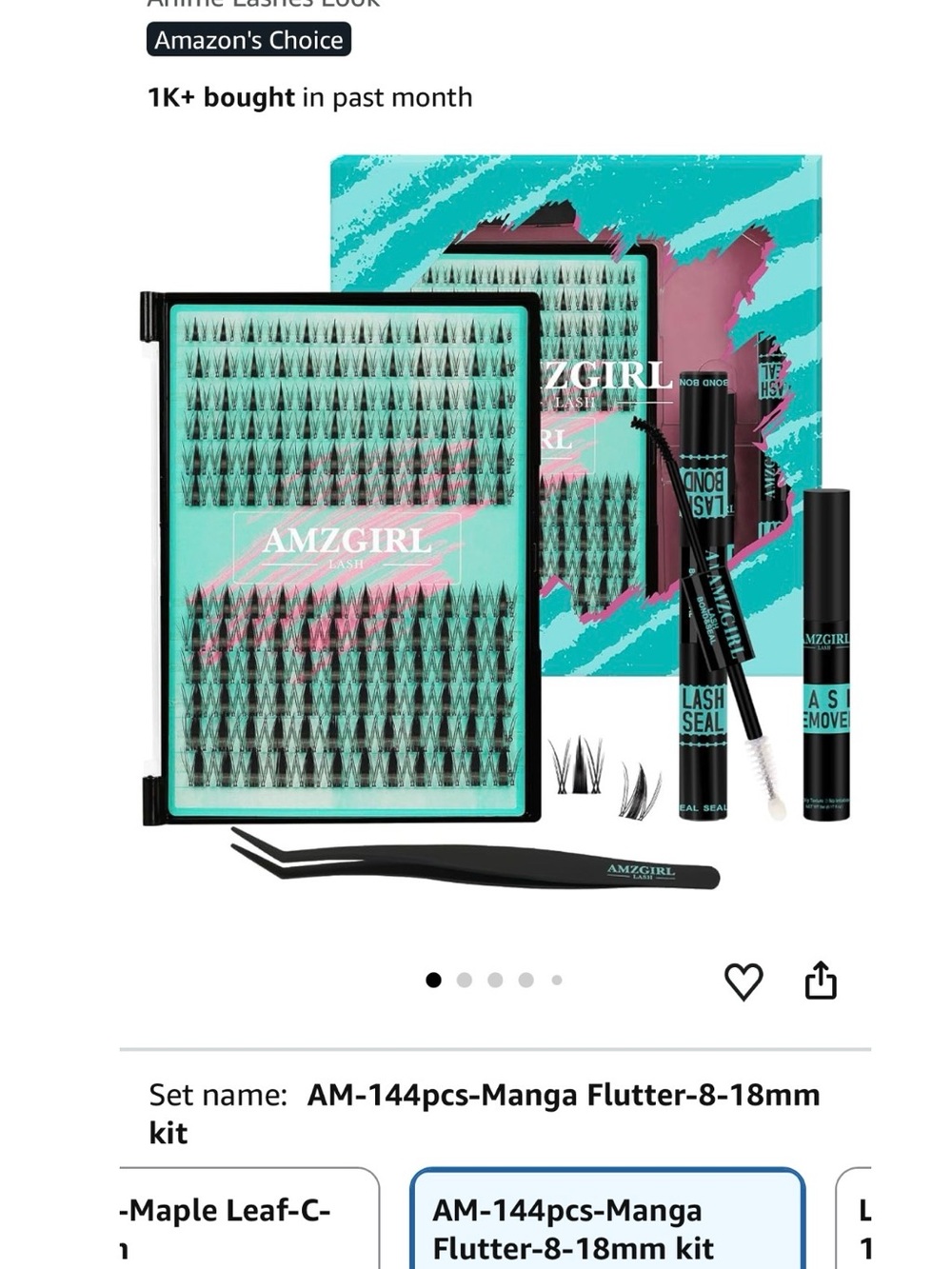 144pcs Manga Flutter Lash Extension Kit